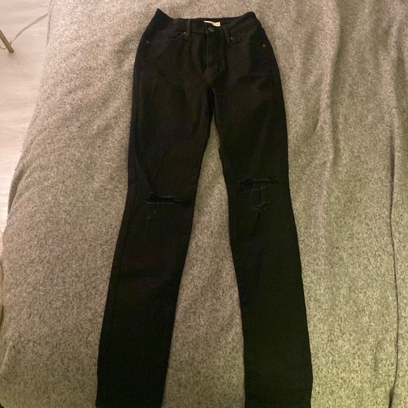 Levi's Denim - Levi’s 721 high rise skinny jeans - black - worn 1x great condition - W25 L30